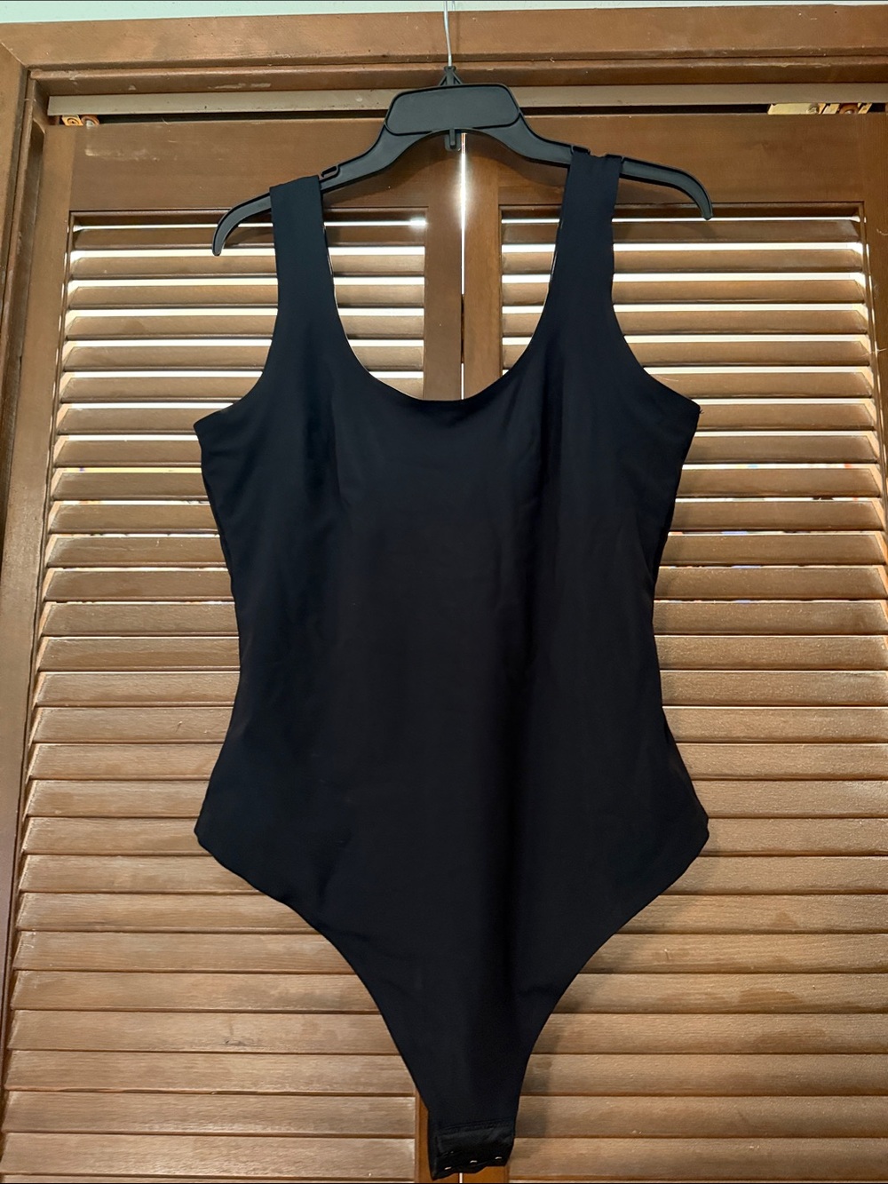 Pinsy Black Scoop Neck Bodysuit